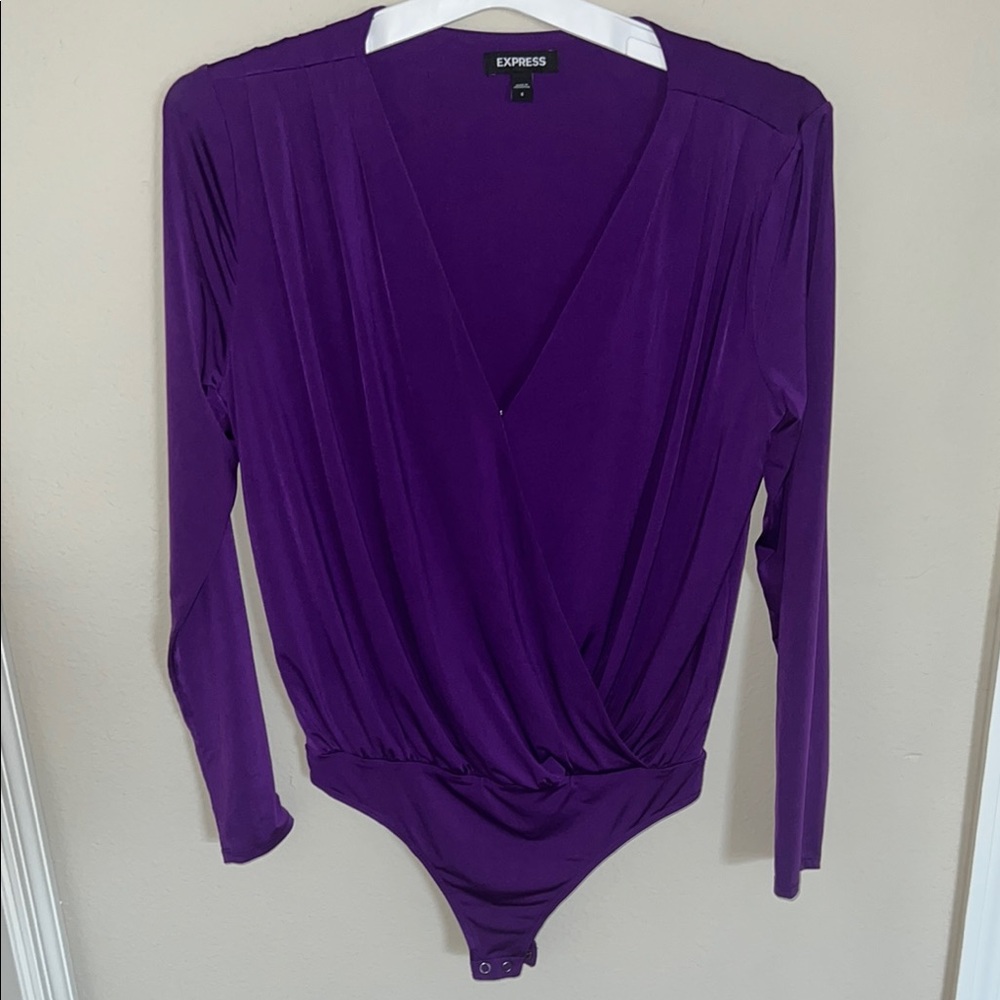 Express Women's Deep Purple Bodysuit